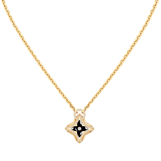 [LORA]STAR PEDANT PINK GOLD DIAMOND NECKLACE