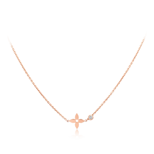 [LORA]BLOSSOM PENDANT PINK GOLD AND DIAMOND