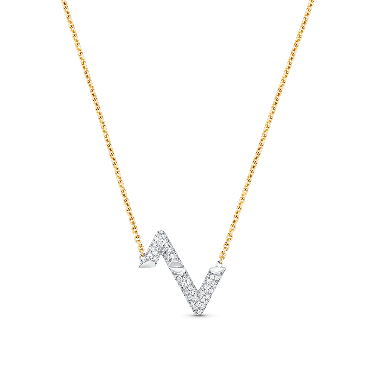 [LORA]VOLT SILVER DIAMOND PEDANT NECKLACE