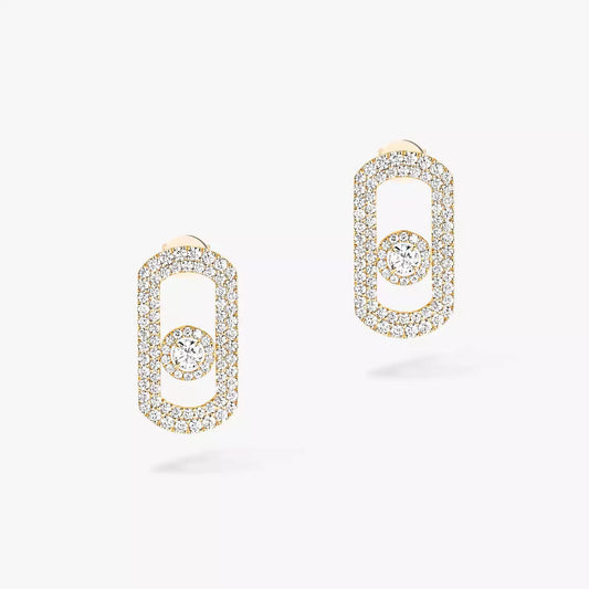 [LORA] So Move Pave_-Set Diamond Earrings in Silver