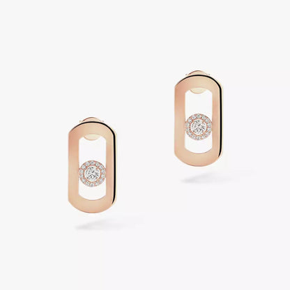 [LORA] So Move Diamond Earrings in Yellow Gold