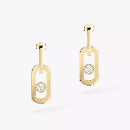 [LORA] So Move XL Diamond Pendant Earrings