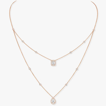 [LORA] MY TWIN 2 ROW DIAMOND NECKLACE