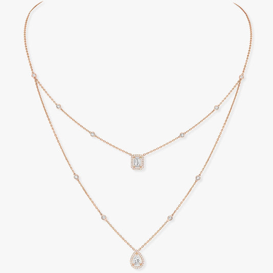 [LORA] MY TWIN 2 ROW DIAMOND NECKLACE