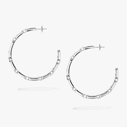 [[LORA] Move Link Diamond Hoop Earrings