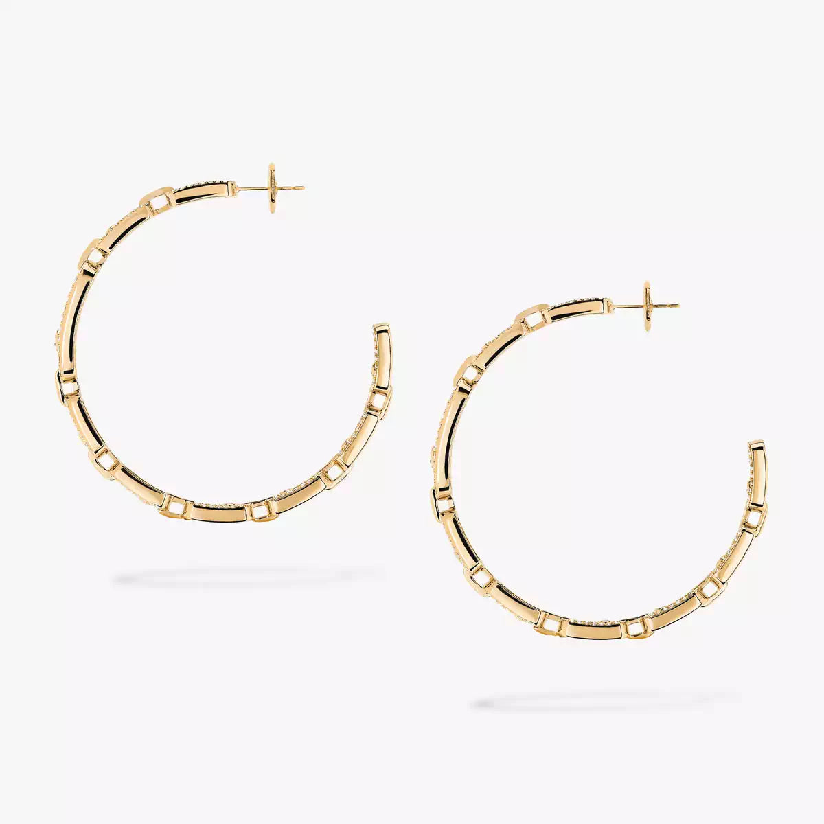 [[LORA] Move Link Diamond Hoop Earrings