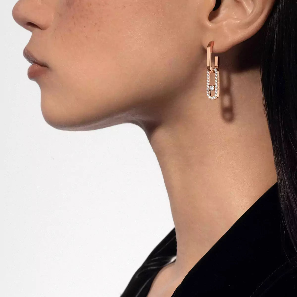 [LORA] Move Link Diamond Earrings