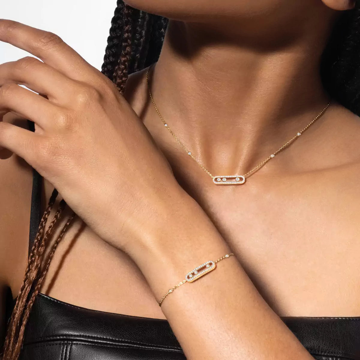 [LORA] Pavé Baby Move Diamond Bracelet