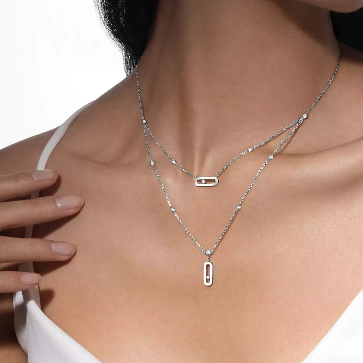 [LORA]  Move Uno Diamond Necklace