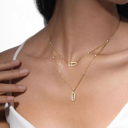 [LORA]  Move Uno Diamond Necklace