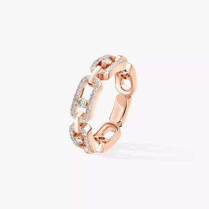 [LORA] Move Link Pave_-Set Diamond Ring in Gold