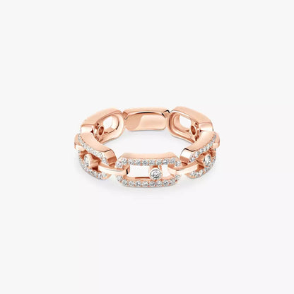 [LORA] Move Link Pave_-Set Diamond Ring in Gold