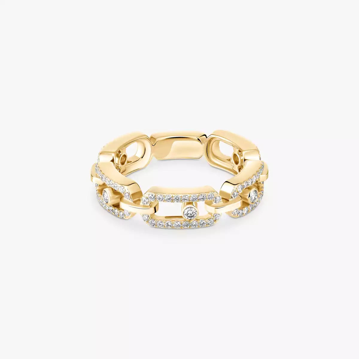 [LORA] Move Link Pave_-Set Diamond Ring in Gold