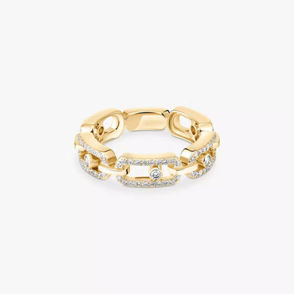 [LORA] Move Link Pave_-Set Diamond Ring in Gold