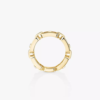 [LORA] Move Link Pave_-Set Diamond Ring in Gold