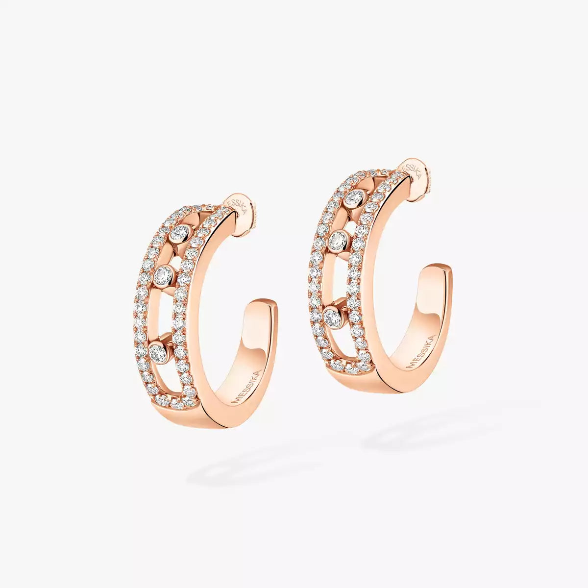 [LORA] Diamond Pave_ Hoop Earrings Move