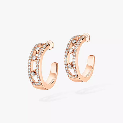 [LORA] Diamond Pave_ Hoop Earrings Move