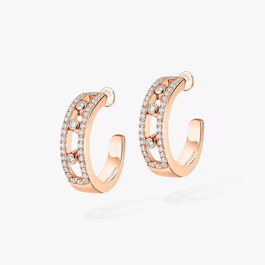 [LORA] Diamond Pave_ Hoop Earrings Move