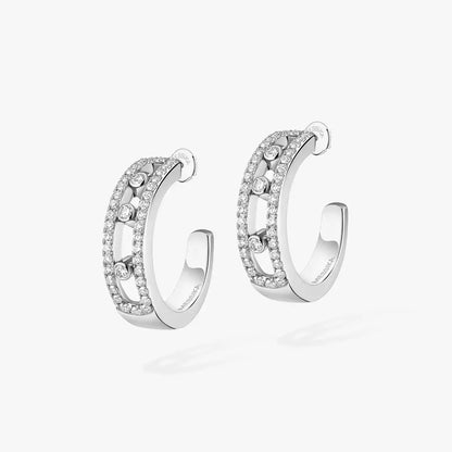 [LORA] Diamond Pave_ Hoop Earrings Move