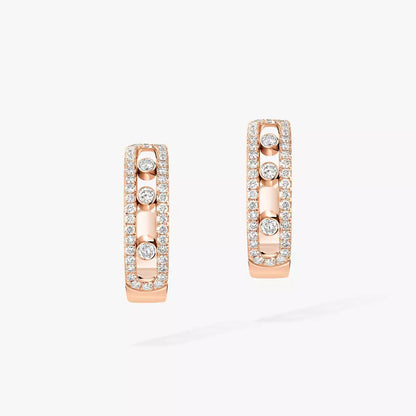 [LORA] Diamond Pave_ Hoop Earrings Move