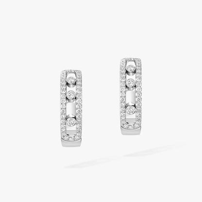[LORA] Diamond Pave_ Hoop Earrings Move