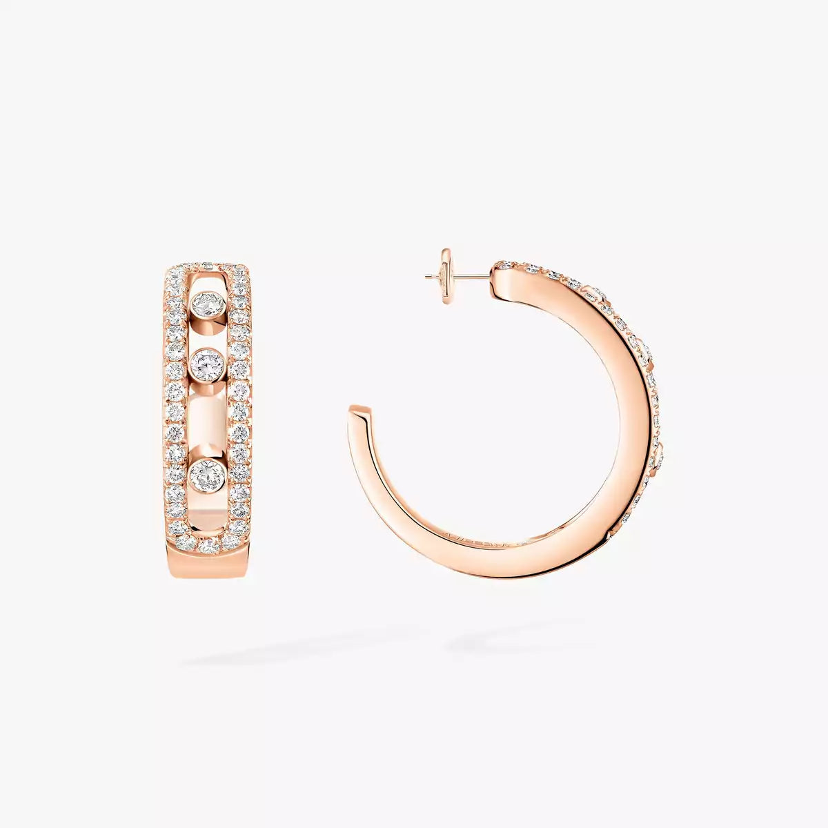 [LORA] Diamond Pave_ Hoop Earrings Move
