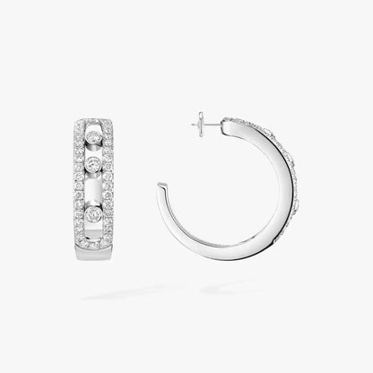 [LORA] Diamond Pave_ Hoop Earrings Move