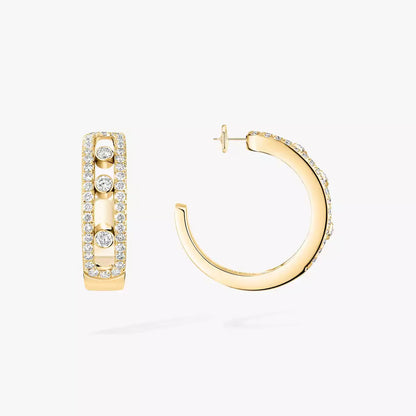 [LORA] Diamond Pave_ Hoop Earrings Move