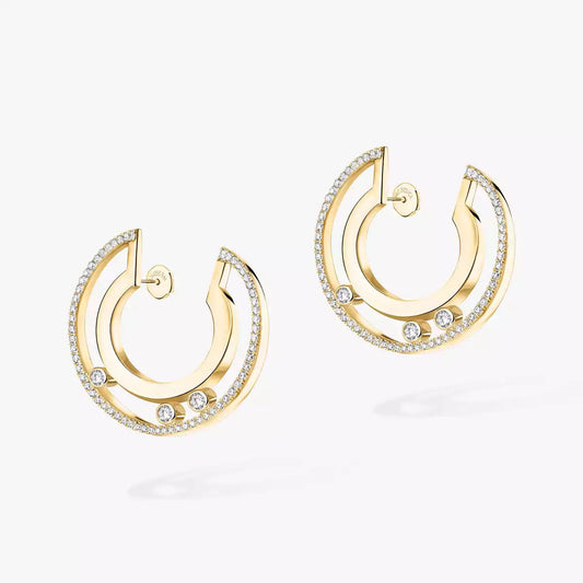[LORA] Move Romane Small Diamond Hoop Earrings