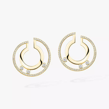 [LORA] Move Romane Small Diamond Hoop Earrings