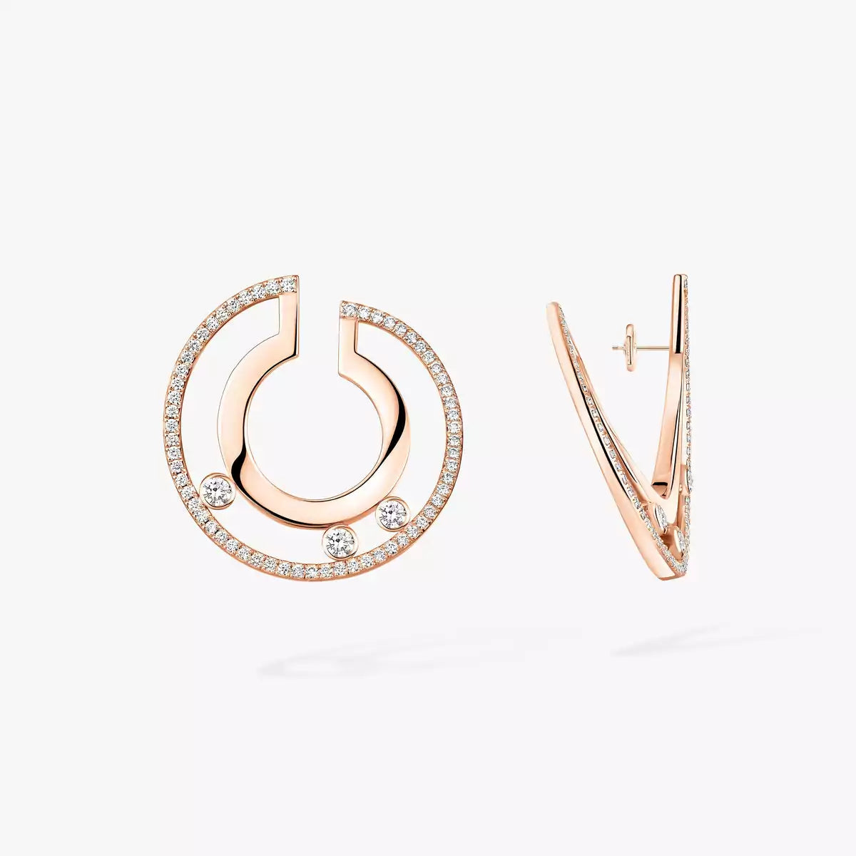 [LORA] Move Romane Small Diamond Hoop Earrings