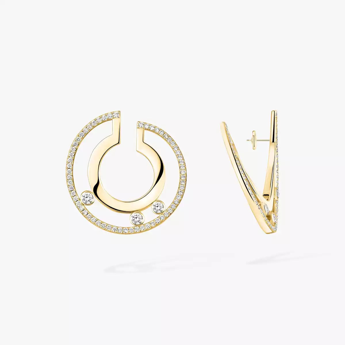 [LORA] Move Romane Small Diamond Hoop Earrings