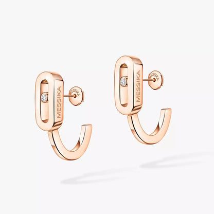 [LORA] Diamond Mini Hoop Earrings Move Classique