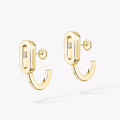 [LORA] Diamond Mini Hoop Earrings Move Classique