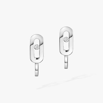 [LORA] Diamond Mini Hoop Earrings Move Classique