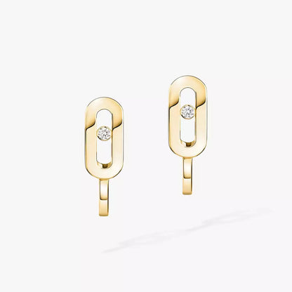 [LORA] Diamond Mini Hoop Earrings Move Classique