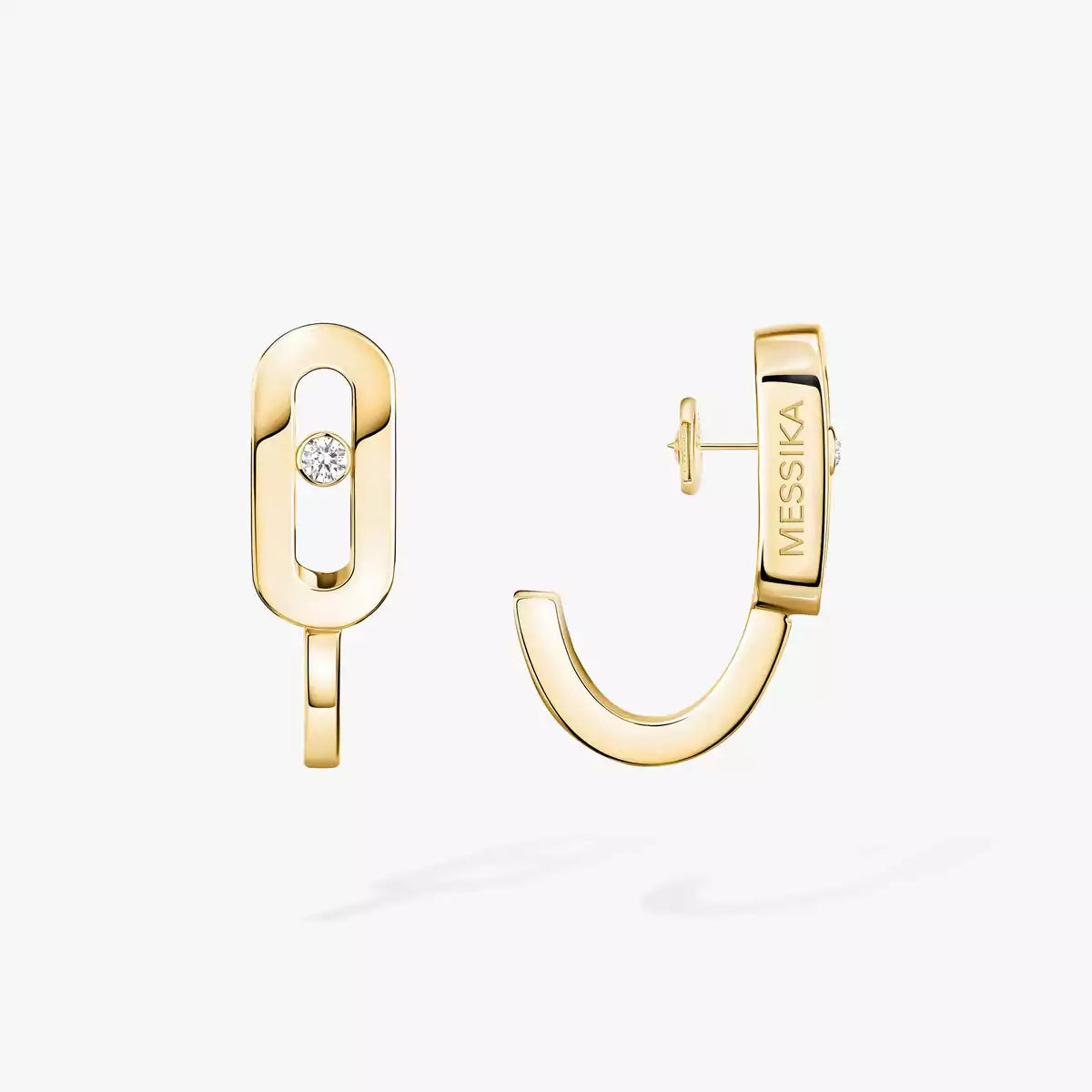 [LORA] Diamond Mini Hoop Earrings Move Classique