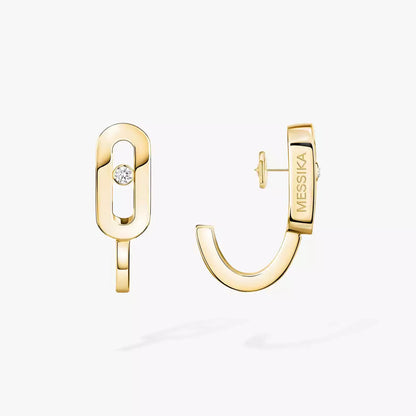 [LORA] Diamond Mini Hoop Earrings Move Classique