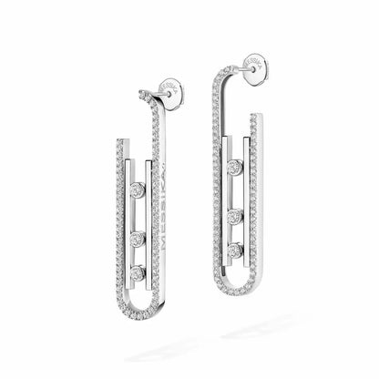 [LORA] Diamond Pendant Earrings Move 10Th