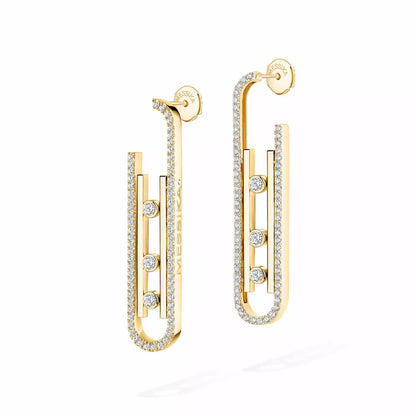 [LORA] Diamond Pendant Earrings Move 10Th