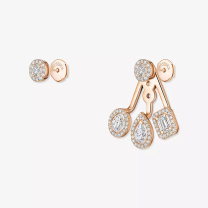[LORA]  My Twin Trio  Diamond Earrings