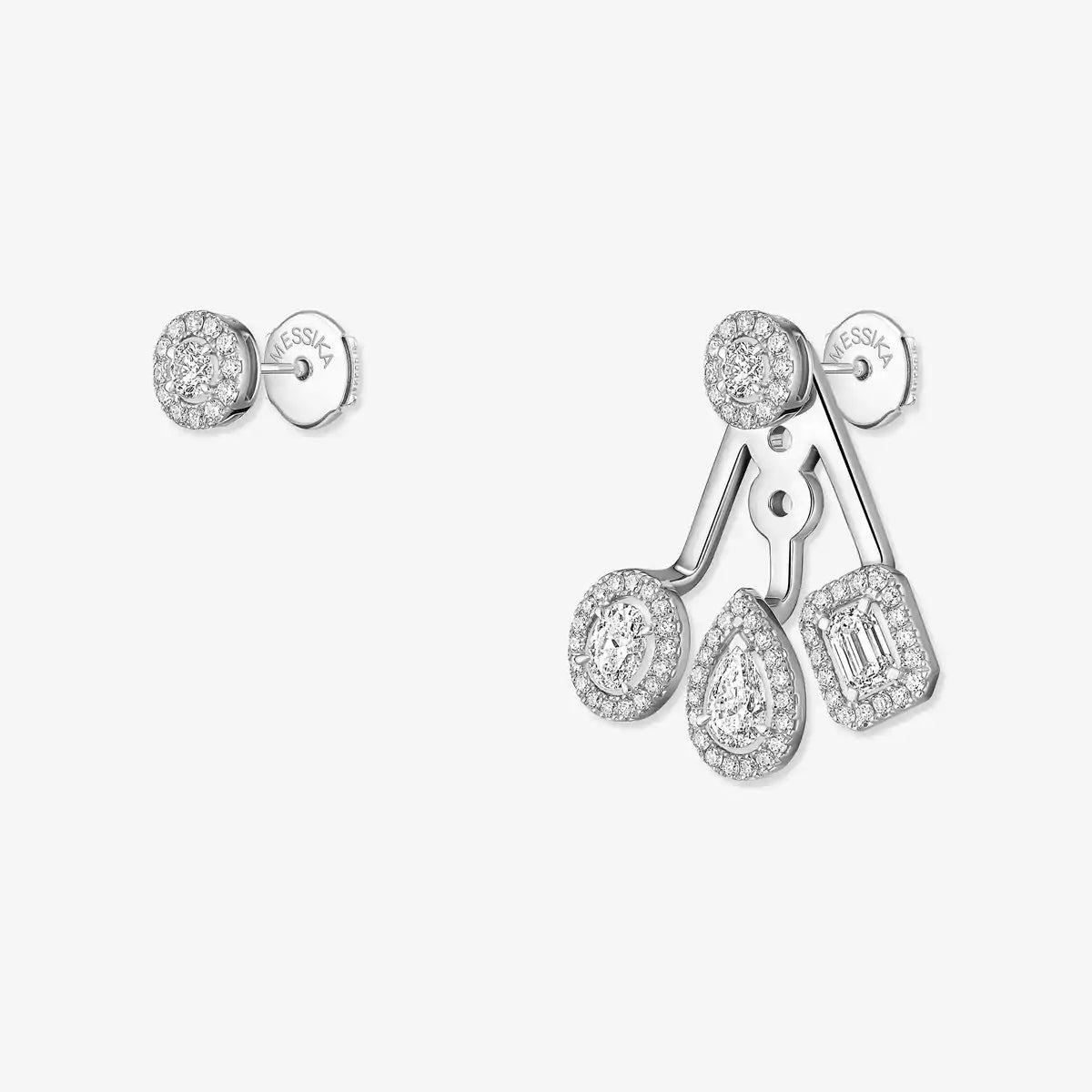 [LORA]  My Twin Trio  Diamond Earrings