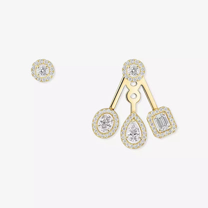 [LORA]  My Twin Trio  Diamond Earrings
