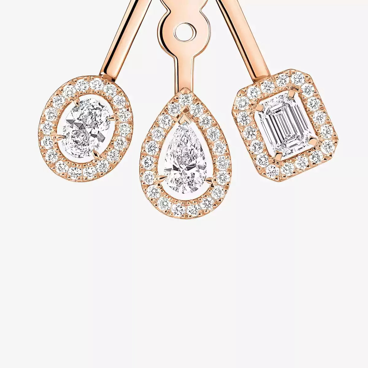 [LORA]  My Twin Trio  Diamond Earrings