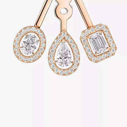 [LORA]  My Twin Trio  Diamond Earrings