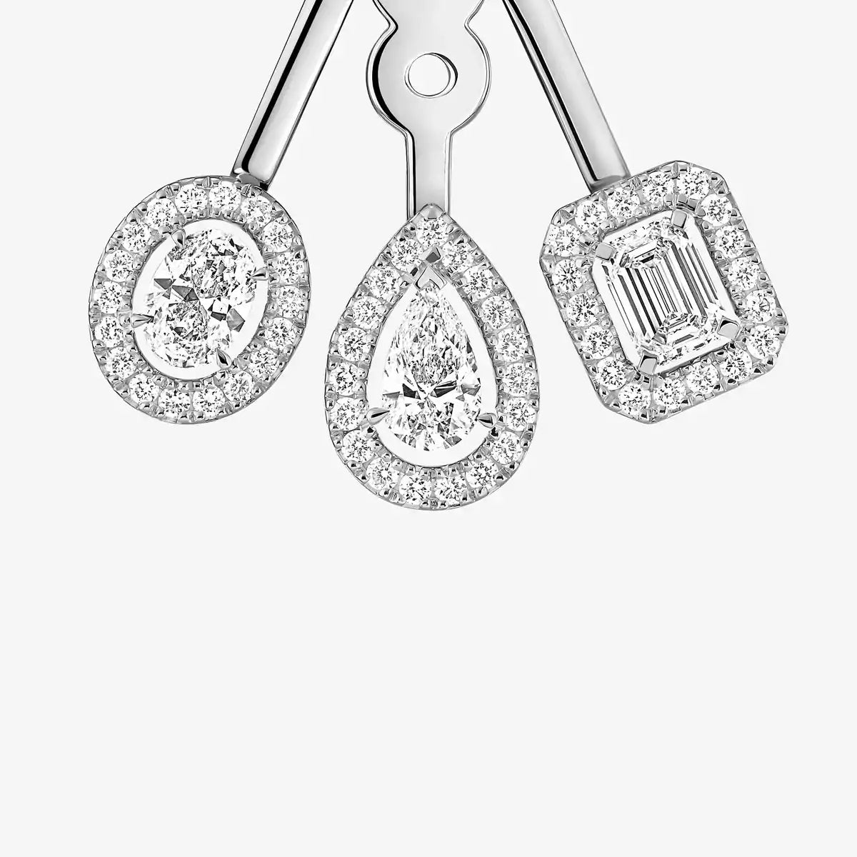 [LORA]  My Twin Trio  Diamond Earrings
