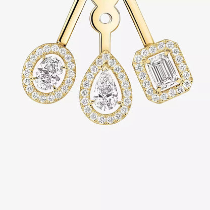 [LORA]  My Twin Trio  Diamond Earrings