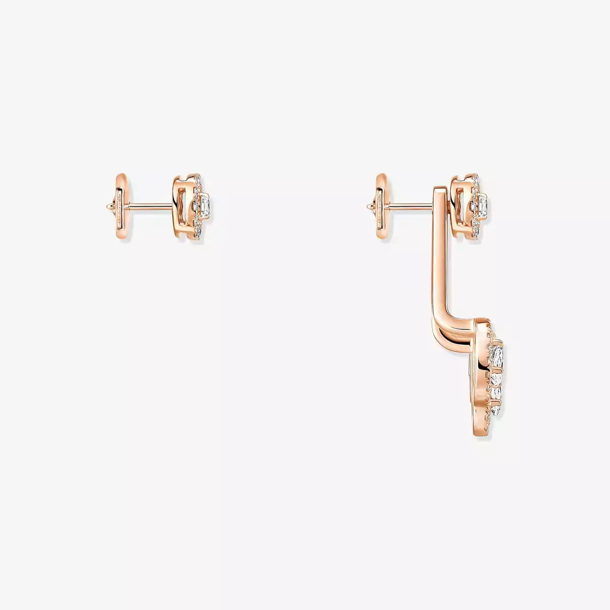 [LORA]  My Twin Trio  Diamond Earrings
