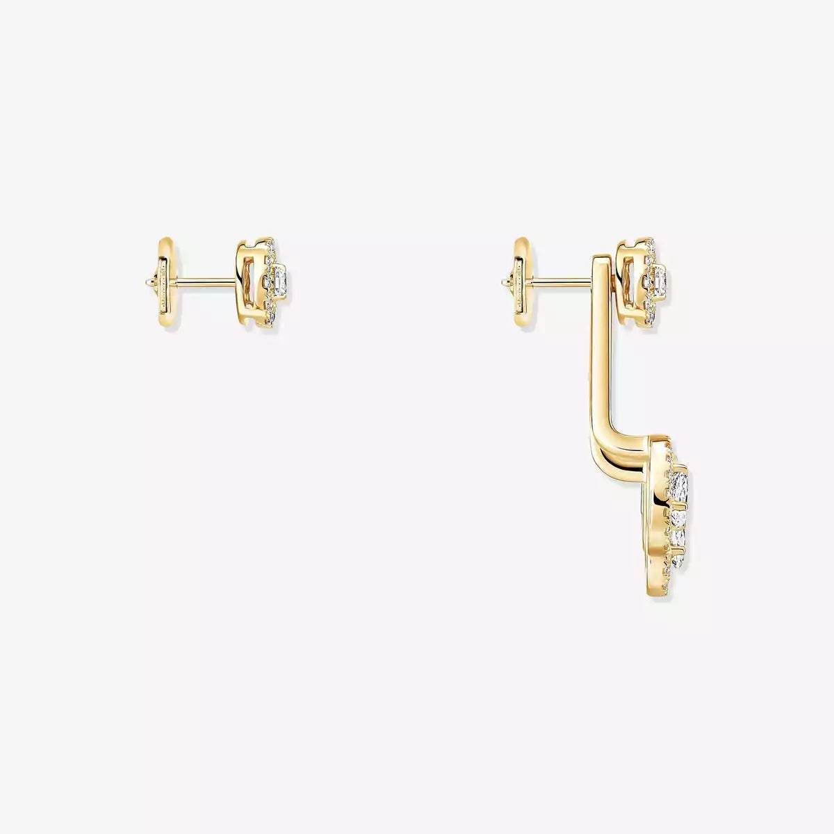 [LORA]  My Twin Trio  Diamond Earrings