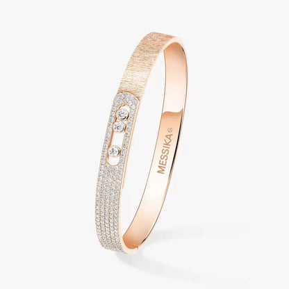 [LORA] Move Noa Ciselé half pavé bangle